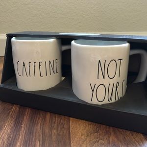 RAE DUNN - CAFFEINE & NOT YOURS MUGS